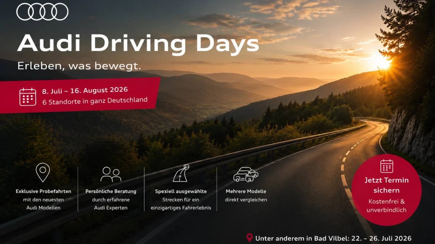 Audi Driving Days 2026 Header Image